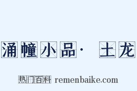 涌幢小品·土龙是什么意思的图片